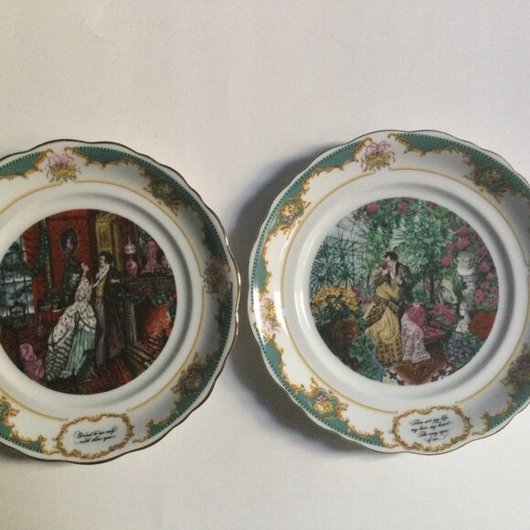 Two ROBERT HERRICK VTG Poetry Society Limited Ed. 1982 fine porcelain plates 8" - Picture 1 of 13